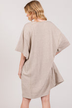 Load image into Gallery viewer, SAGE + FIG Full Size Peace Sign Applique Short Sleeve Tee Dress