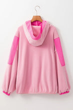 Load image into Gallery viewer, Color Block Half Zip Long Sleeve Hoodie