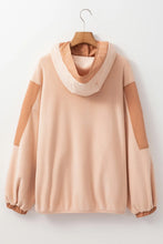 Load image into Gallery viewer, Color Block Half Zip Long Sleeve Hoodie