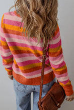 Load image into Gallery viewer, Striped Round Neck Long Sleeve Sweater
